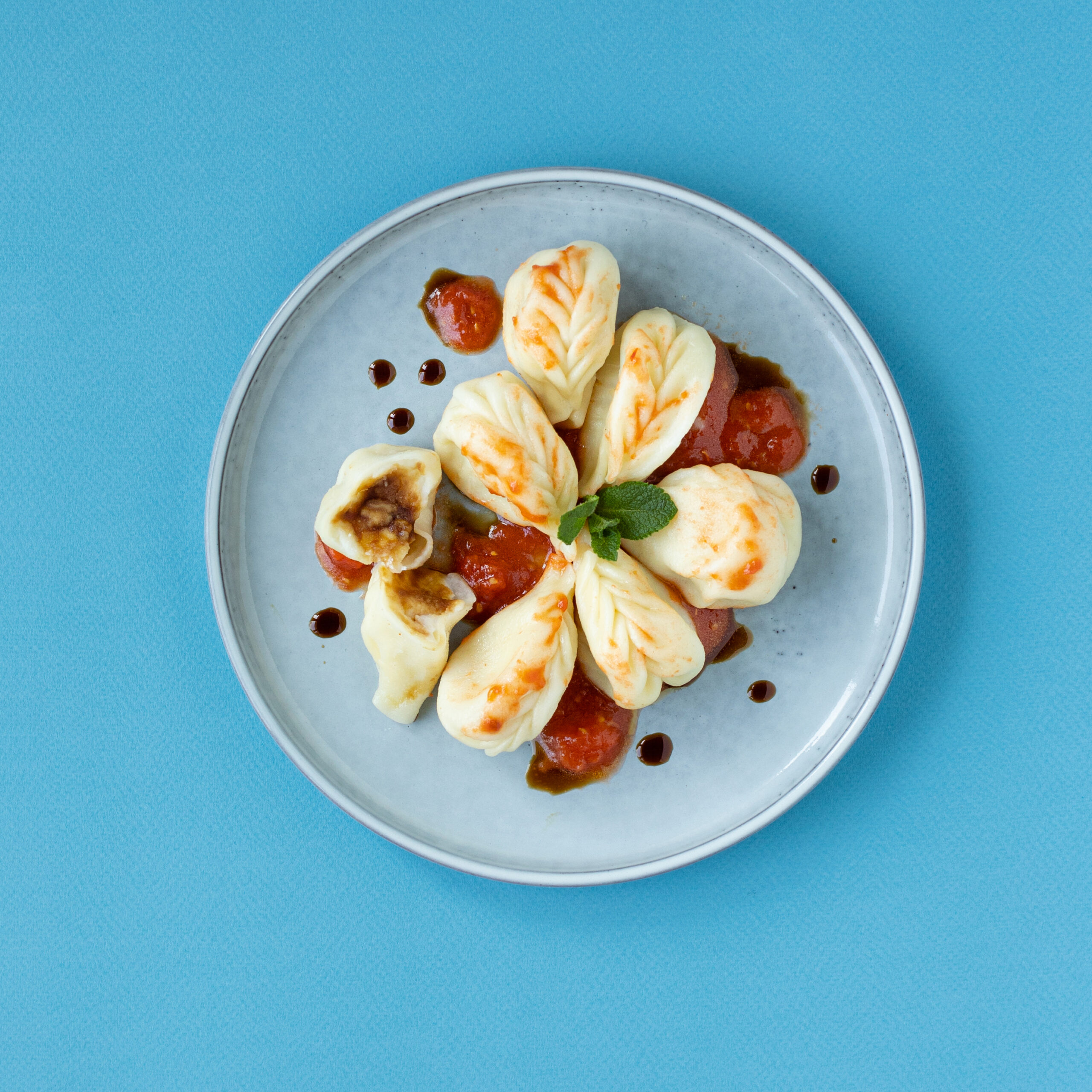 Culurgiones di pecorino misto, limone e Aceto Balsamico di Modena IGP